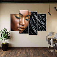 Модульная картина из четырех частей Art Studio Shop Портрет девушки 129x90 см (M4_L_111) z14-2024