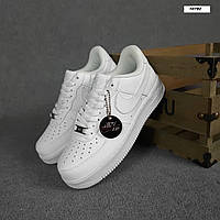 Мужские кроссовки Nike Air Force 1 '07 (белые) низкие модные демисезонные кеды на танкетке О10792 кросс