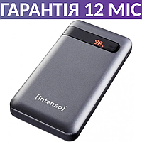 Повербанк 10000 mAh Intenso PD10000 Powerbank серый, павербанк с дисплеем и быстрой зарядкой PD/QC