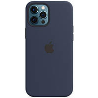 Чохол Apple оригінальний Silicone Case with MagSafe для Apple iPhone 12 Pro Max (Deep navy)Синій