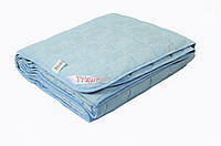 Облегченное шерстяное одеяло Vi'Lur 200x220 Евро Бязь Хлопок 100% Голубой z14-2024