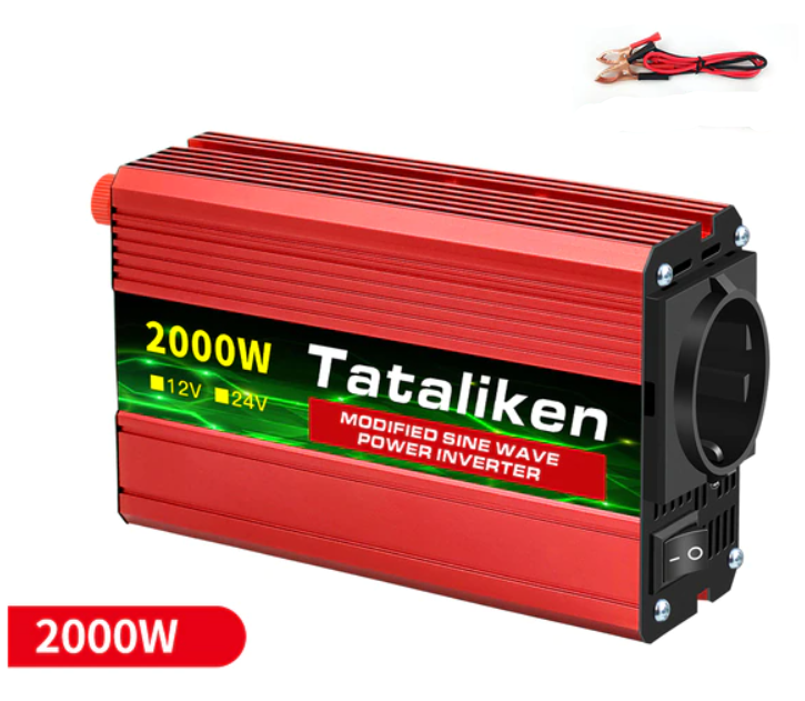 Авто інвертор 12V-220V перетворювач напруги 2000W Tataliken