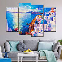 Модульная картина из четырех частей Art Studio Shop На прибрежной скале 89x56 см (M4_M_101) z14-2024