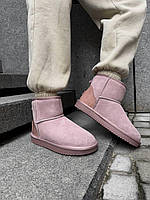 Женская зимняя обувь UGG Pink (розовые) мягкие комфортные теплые сапоги 000029 топ 38