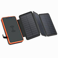 Сонячна PowerBank iBattery YD-820W з додатковими панелями, ліхтариком та бездротовою зарядкою 20000 mAh