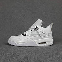 Мужские кроссовки Nike Air Jordan 4 (белые) низкие стильные повседневные спортивные кроссы О10492 кросс