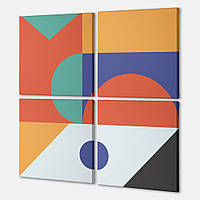 Модульная картина из четырех частей Радуга Malevich Store 153x153 см (MK423207) z14-2024