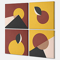 Модульная картина из четырех частей Sunset Moments Malevich Store 103x103 см (MK423209) z14-2024
