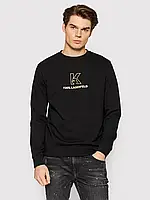 Чоловічий світшот теплий Karl Lagerfeld лонгслів з начосом Карл Лагерфельд
