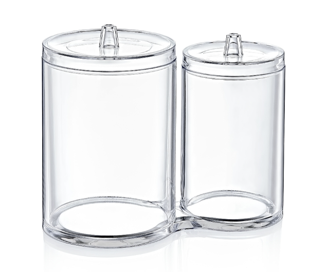 Органайзер для ватних дисків та вушних паличок - подвійний, фото 1