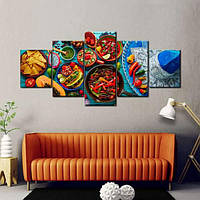 Модульная картина из пяти частей Art Studio Shop Мексиканская кухня 112x48 см (M5_M_69) z14-2024