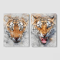 Модульная картина из двух частей Tigers Malevich Store 123x80 см (MK21220) z14-2024