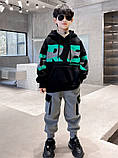 Худі толстовка дитяча підліткова на флісі для хлопчика 8-13 років, фото 2
