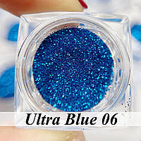 Глиттер песок для дизайна ногтей Ультра синий (Ultra Blue № 06)