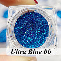 Глітер пісок для дизайну нігтів Ультра синій (Ultra Blue № 06)