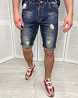 Шорты мужские джинсовые с потертостями стильные Бриджи для мужчин fms