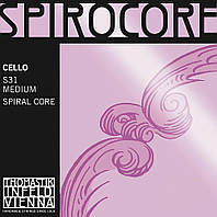 Струны для виолончели Thomastik-Infeld S31 Spirocore Spiral Core 4/4 Cello Strings Medium Tension D12P1-2023