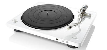 Програвач вінілових дисків Denon DP-450USB (з фоно коректором і АЦП-USB) White (art.236158)