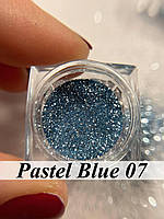 Глиттер песок для дизайна ногтей Светло Голубой (Pastel Blue № 07)