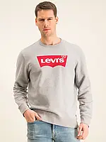 Мужской свитшот теплый Levis лонгслив с начесом Левис