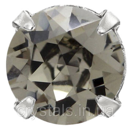 Пришивні стрази в цапах Preciosa (Чехія) ss47 Black Diamond/срібло