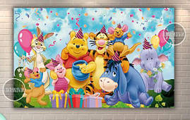 Плакат "Вінні Пух і друзі" подарунки 120х75 см -