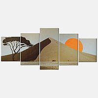 Модульная картина из пяти частей Malevich Store 162x80 см Закат солнца в пустыне (MK53600) z14-2024
