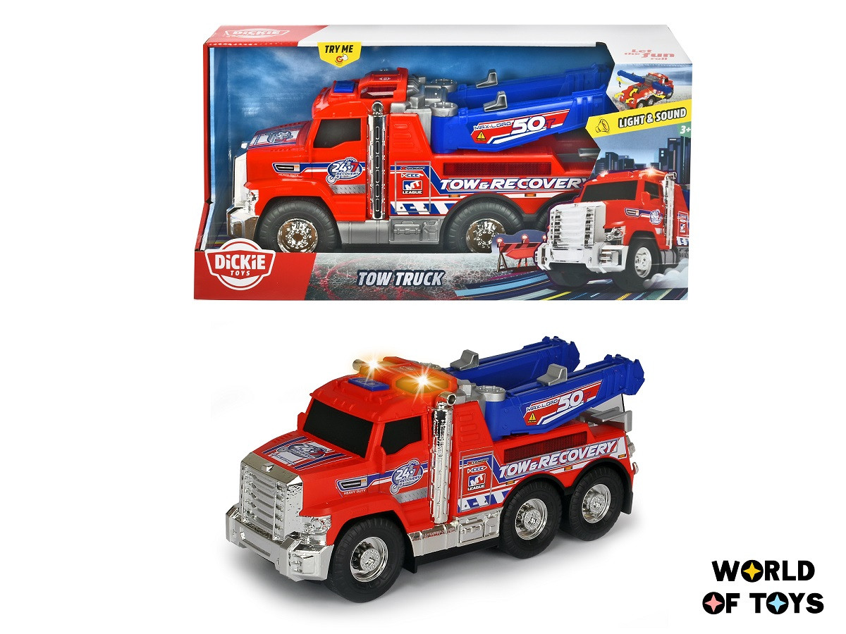 Евакуатор Dickie Toys "Дорожня допомога" з подвійним маніпулятором, зі звуком і світловими ефектами 31.5 см (3306014)