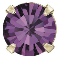 Пришивні стрази в цапах Preciosa (Чехія) ss47 Amethyst/золото