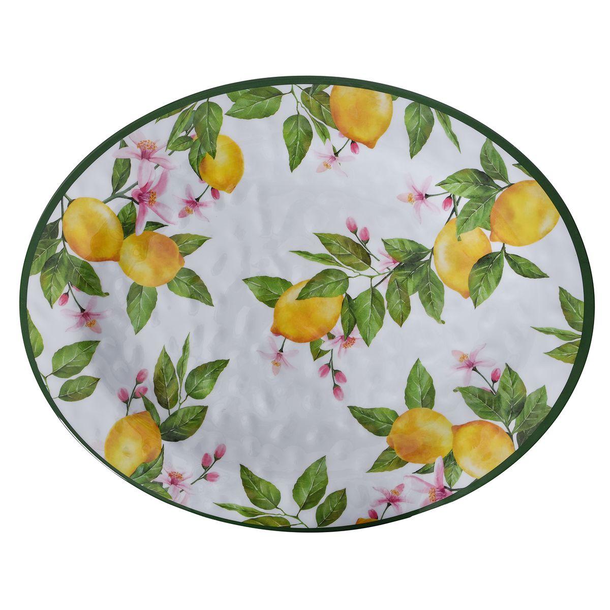 Блюдо меламінове овальної форми з цитрусовим малюнком Jaffa Maison, фото 1