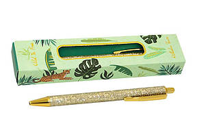 Ручка кулькова Wilhelm Buro з глітером, золото