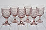 Набір із 6-ти скляних келихів для вина в рожевому кольорі Ibiza Maison, фото 3