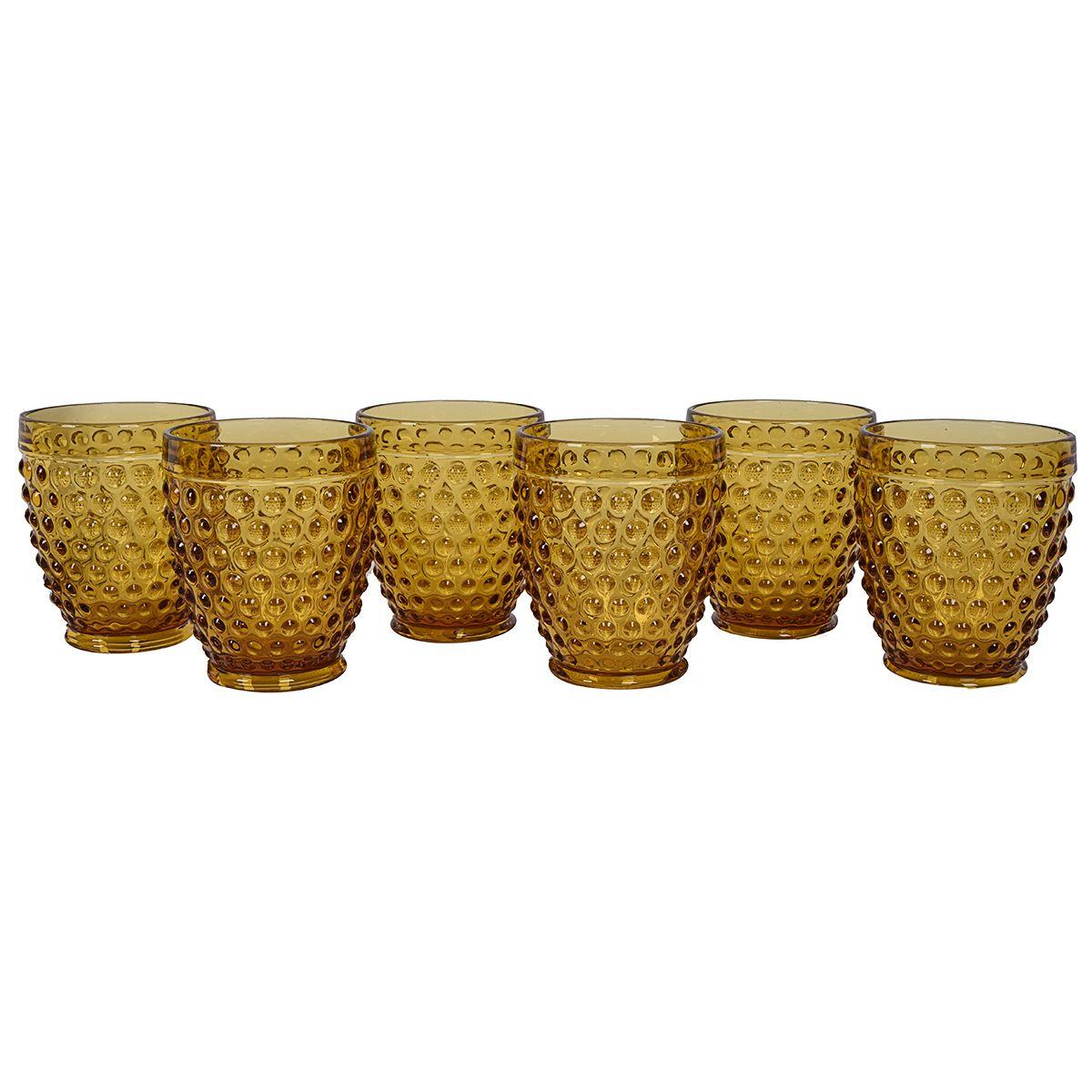 Набір із 6-ти скляних склянок у бурштиновому кольорі Ibiza Maison, фото 1