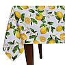 Скатертина бавовняна з цитрусовим малюнком Blooming Jaffa 140х180 см, фото 2