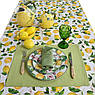 Скатертина бавовняна з цитрусовим малюнком Blooming Jaffa 140х180 см, фото 6