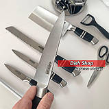 Набір кухонних ножів Benson з 9 предметів на підставці, фото 3