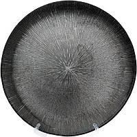 Блюдо Bona сервировочное сервировочные Silver Web декоративное диаметр 33см подставная тарелка стекло DP40216