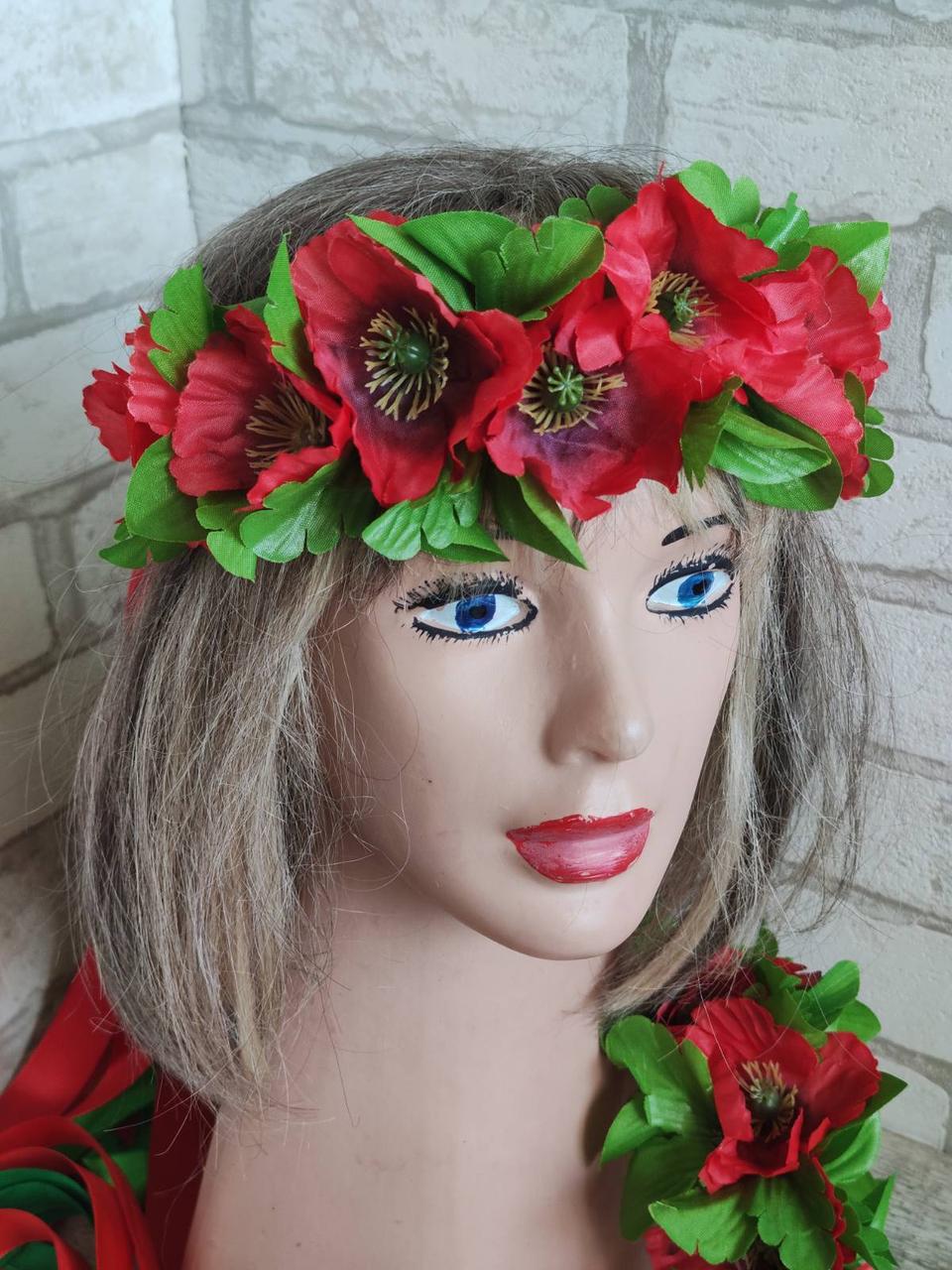 Вінок дитячий (дорослий) з маків середніх, фото 1