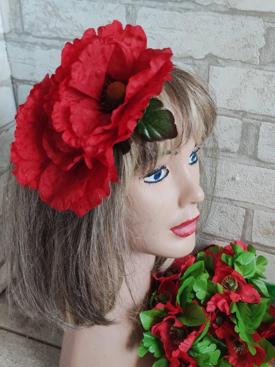 Обруч з квітами мака, фото 1