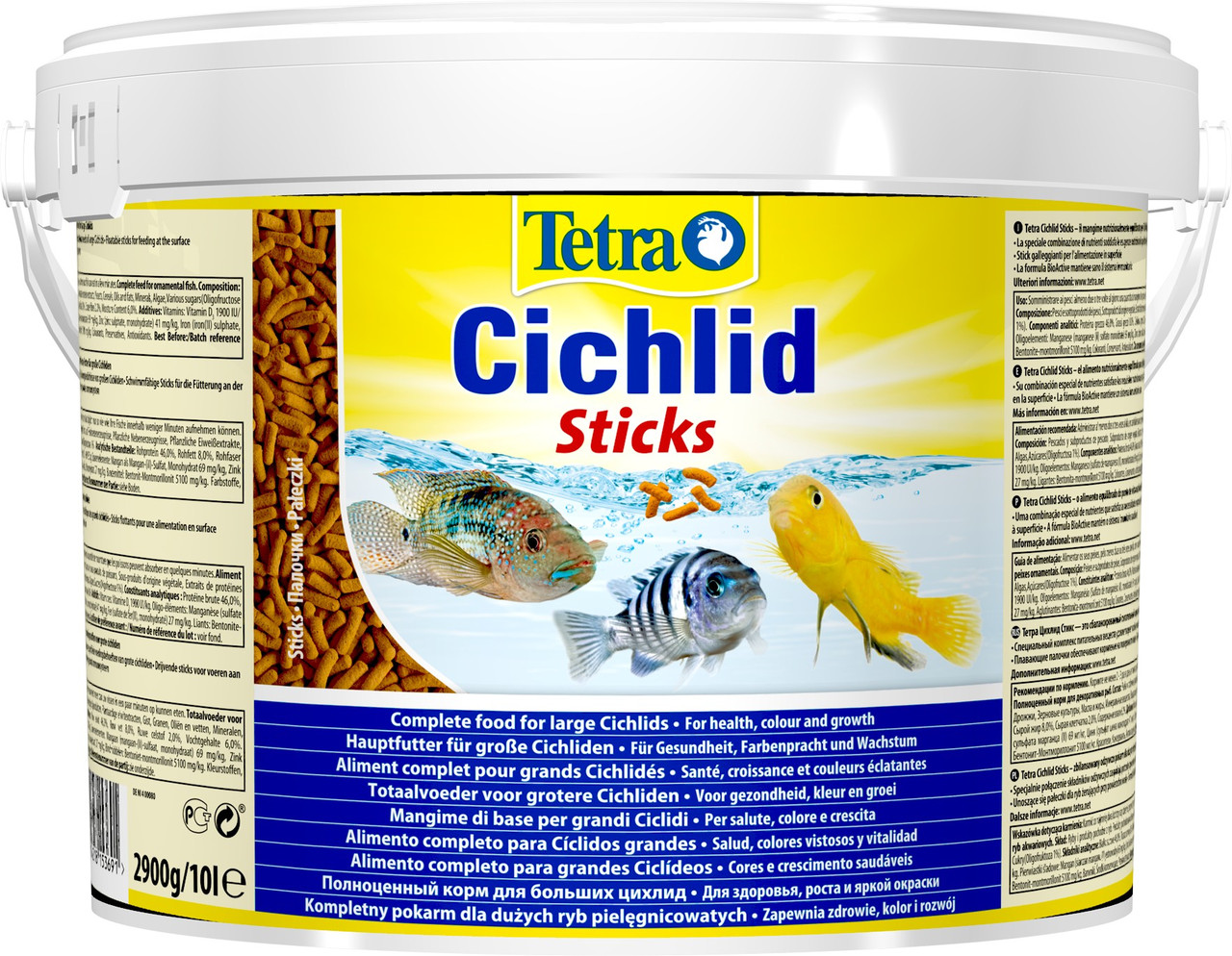 Корм Tetra Cichlid Sticks для аквариумныx рыб в палочкаx 10 л (4004218