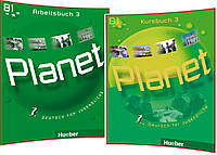 Planet 3. Kursbuch+Arbeitsbuch. Комплект книг з німецької мови. Підручник+Зошит. Hueber