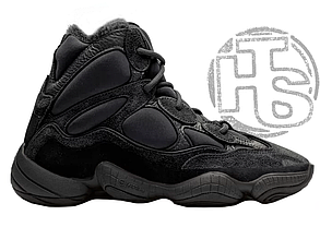 Чоловічі кросівки Adidas Yeezy Boost 500 High Black WInter (с мехом) ALL09684