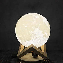 Світильник Місяць 3D Moon Light 15 см діаметр сенсорний 5 режимів, Нічник