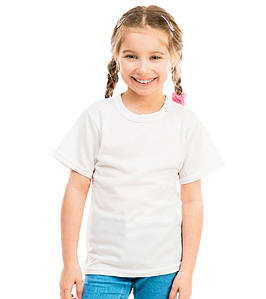 Біла футболка для дівчаток (Комфорт)