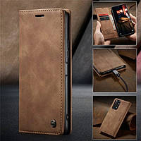 Чохол книжка Caseme з магнітом для Xiaomi Redmi Note 11Pro коричневий гаманець