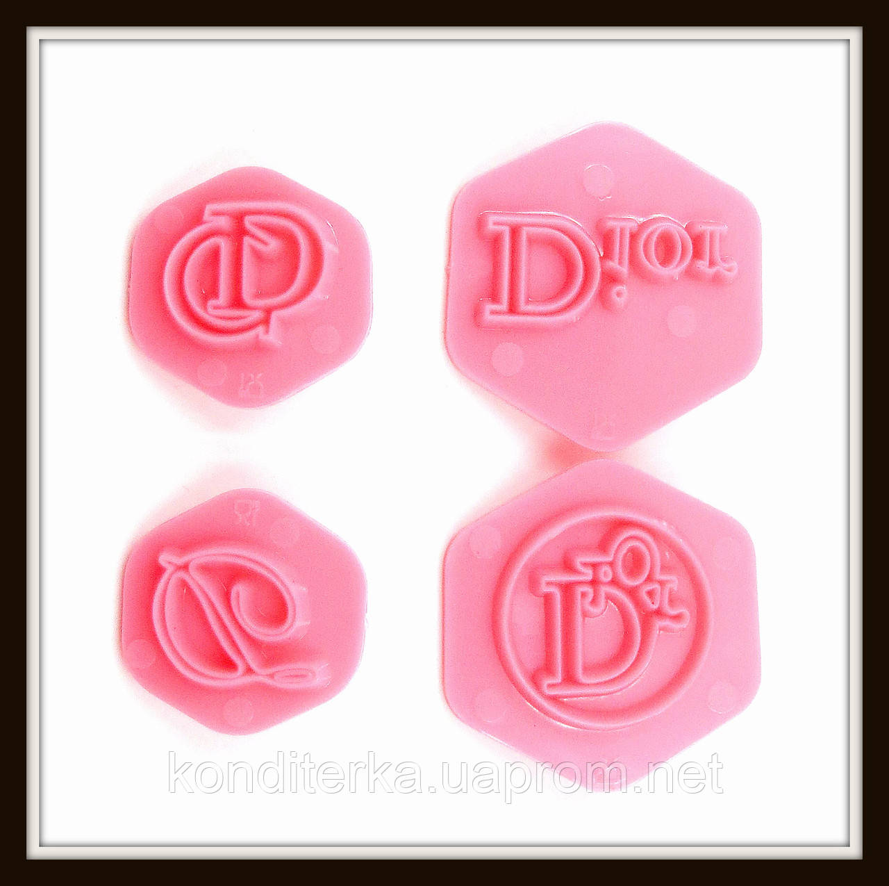 Печворк (штампи декоративні), трафарет "Dior" 4 шт.