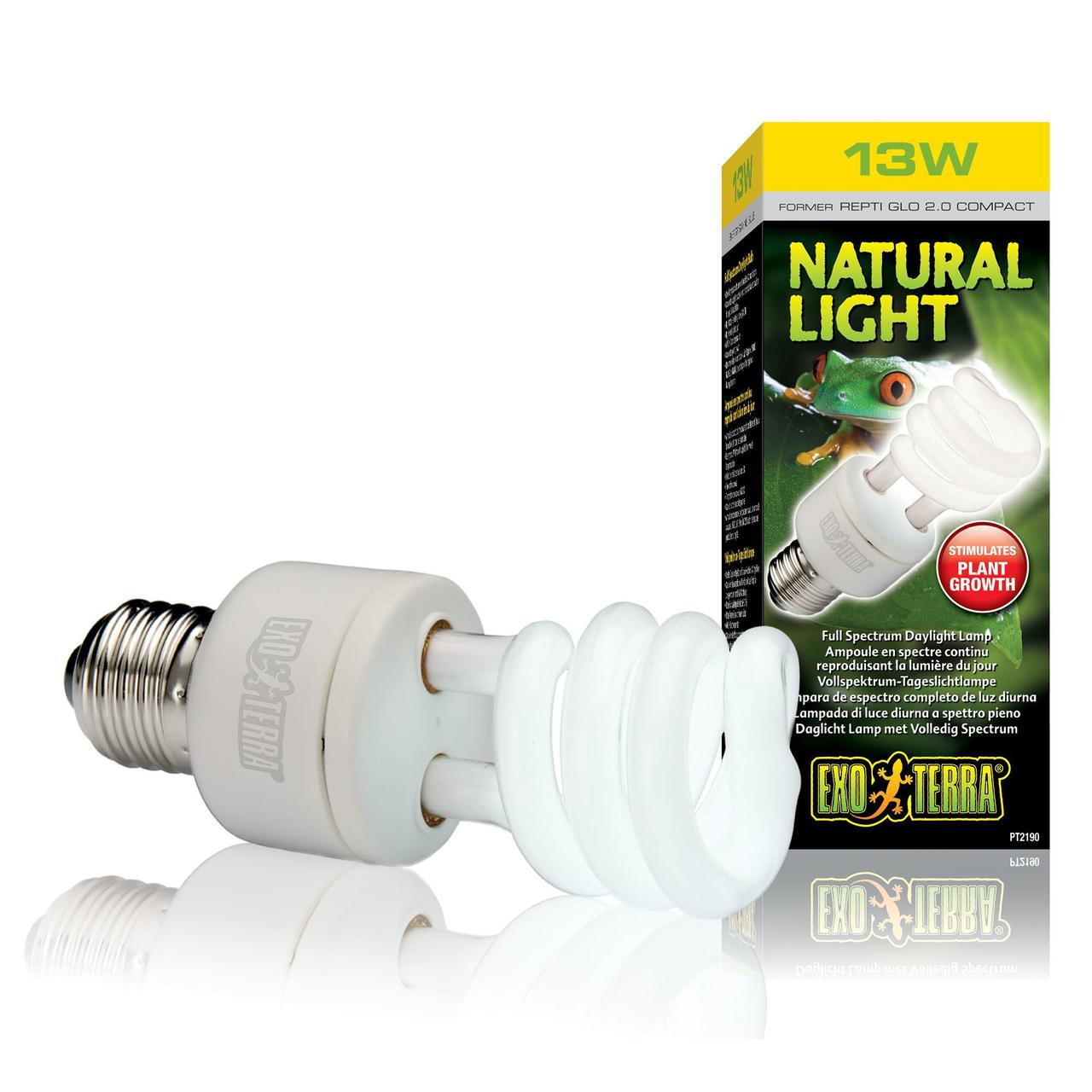 Лампа для террариума Exo Terra REPTI GLO 2.0/13W Natural Light Е27 (15