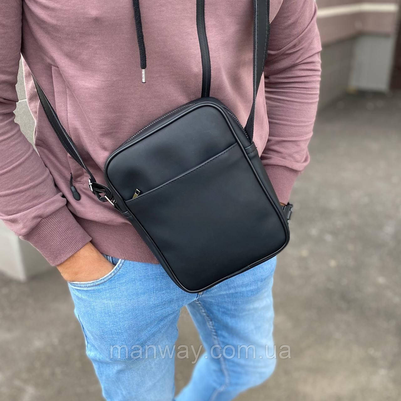 Чоловіча матова сумка барсетка через плече