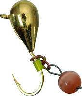 Мормилка вольфрамова Fishing ROI Крапля з вушком і підвіскою 4mm E1