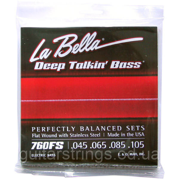 Струни La Bella Flat Wound Bass 760FS стандартний 45-105